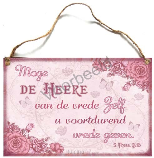 Moge de Heere van de vrede Zelf u voortd