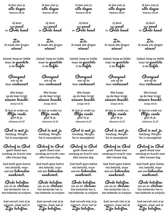 Stickervel 60 teksten inspirerende tekst