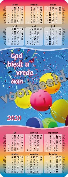 Kalendertje 2026 set 10 stuks