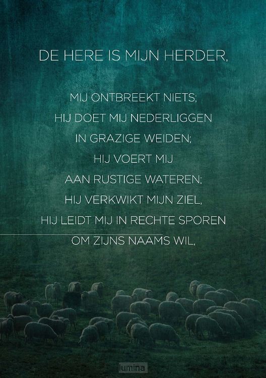 Wenskaart De Here is mijn Herder