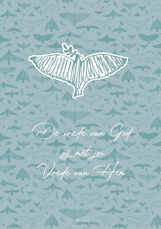 Wenskaart De vrede van God zij met jou