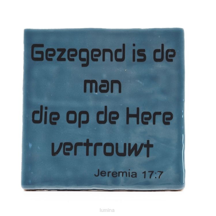 Gezegend is de man blauw