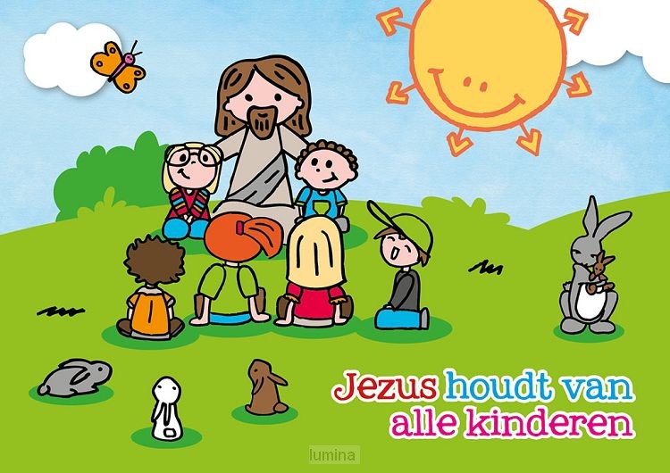 Kaart Jezus houdt van alle kinderen