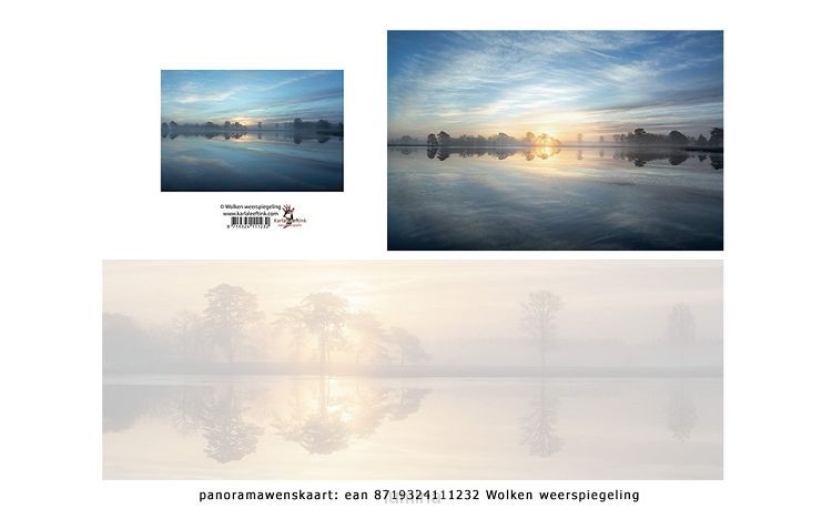 Panoramawenskaart zt wolken weerspiegeli