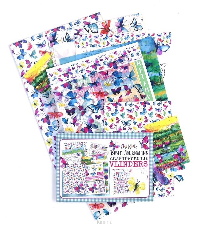 Bijbeljournaling craftpakketje vlinders