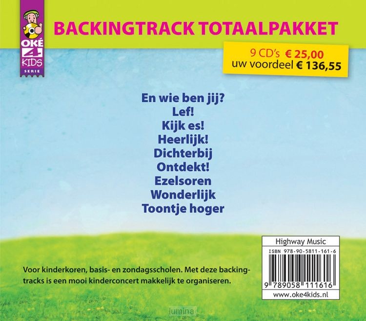 Pakket BACKINGTRACK 1 t/m 3  (8 cd's)
