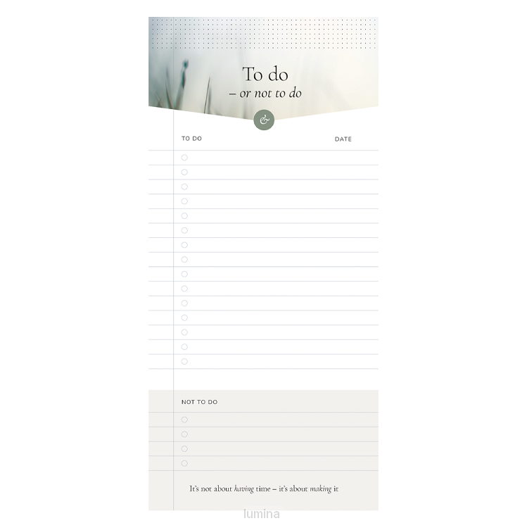 Essencio To-do & not-to-do-list