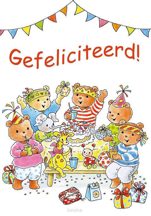 Ansichtkaart 10,5x15 bobbi gefeliciteerd