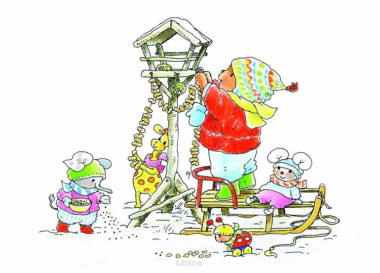 Ansichtkaart 15x10,5 vogelhuisje