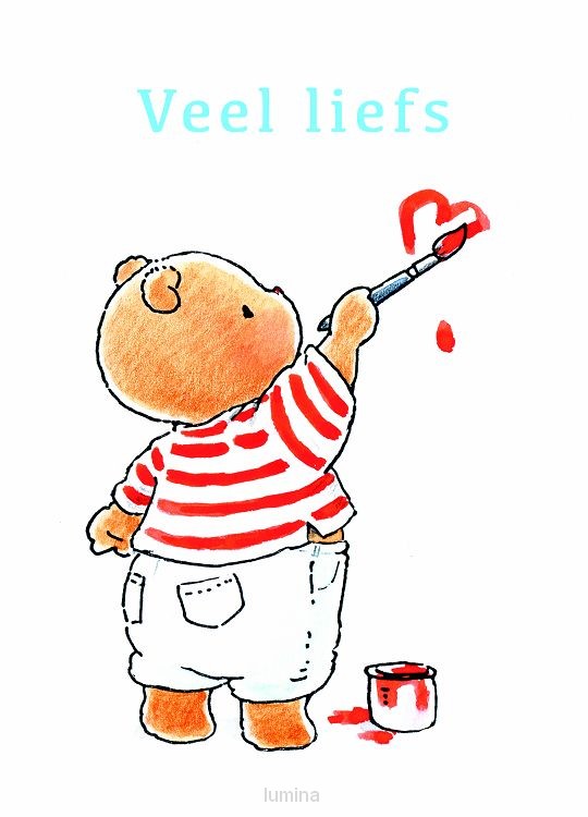 Ansichtkaart 15x10,5 bobbi veel liefs