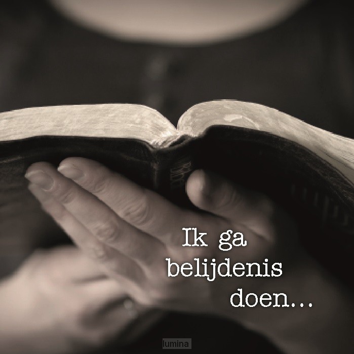 Uitnodiging kaart ik ga belijdenis doen