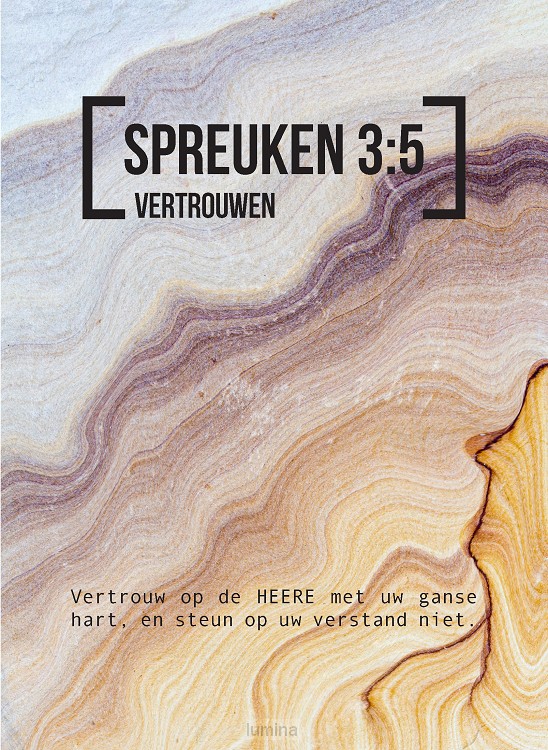 Bijbeltekstkaart spreuken 3:5 sv