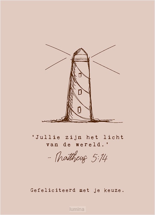 Wenskaart Licht van de wereld
