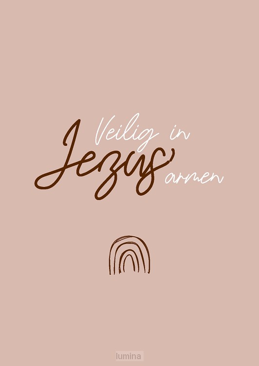 Interieurbord A4 veilig in Jezus armen