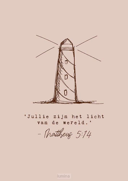 Interieurbord A4 jullie zijn het licht