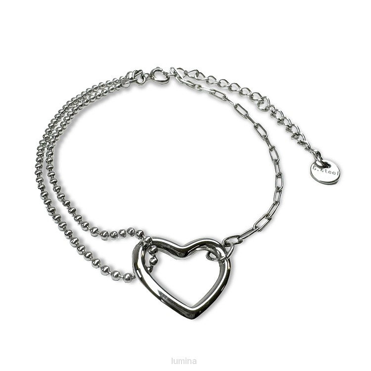 Armband open hartje zilver