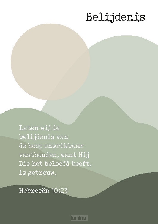 Wenskaart belijdenis laten wij de de bel