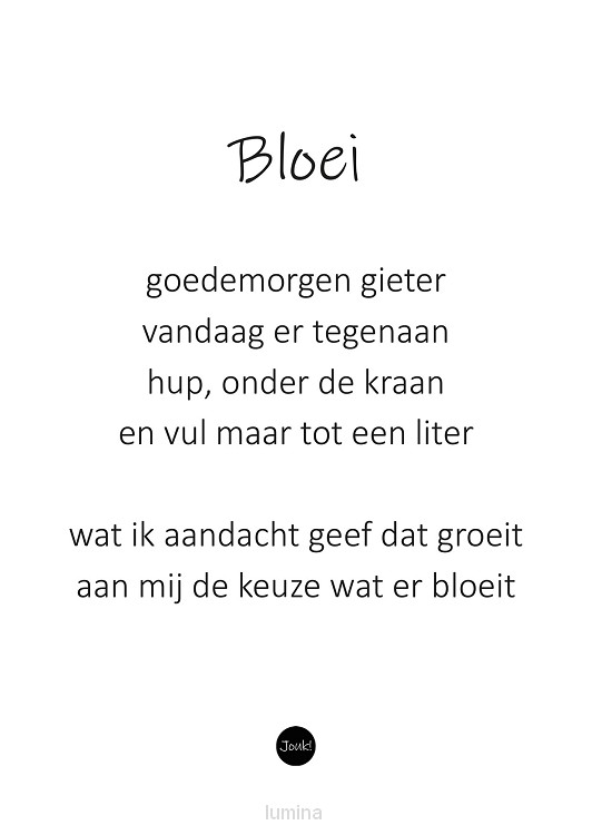 kaart ''Bloei''