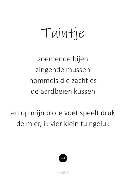 Kaart ''Tuintje''