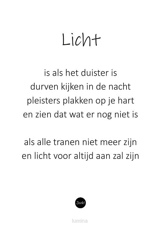 Kaart ''Licht''