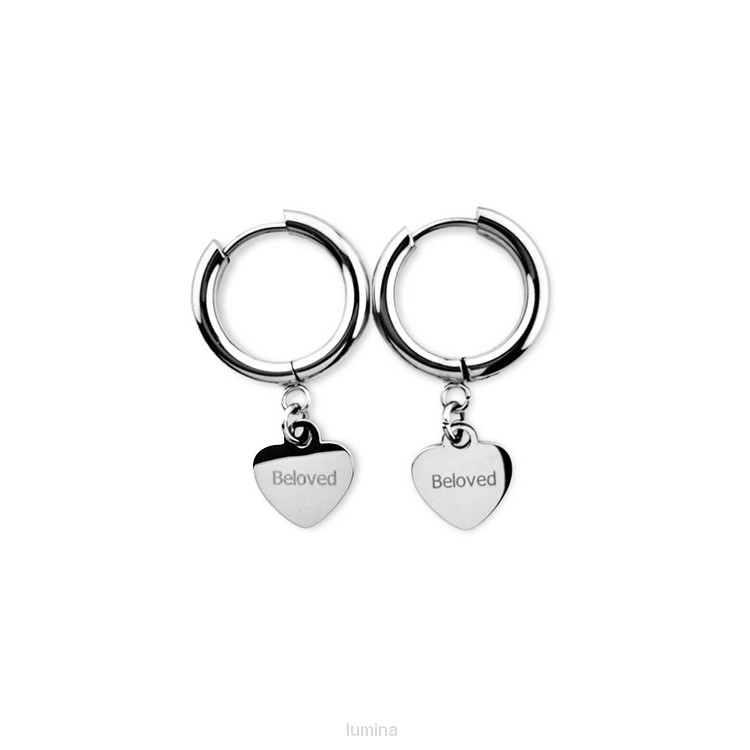 Oorbel ring Beloved zilver