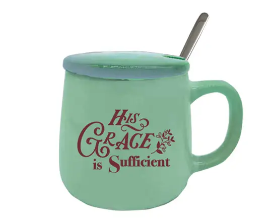 Mug with cover His grace is sufficient
