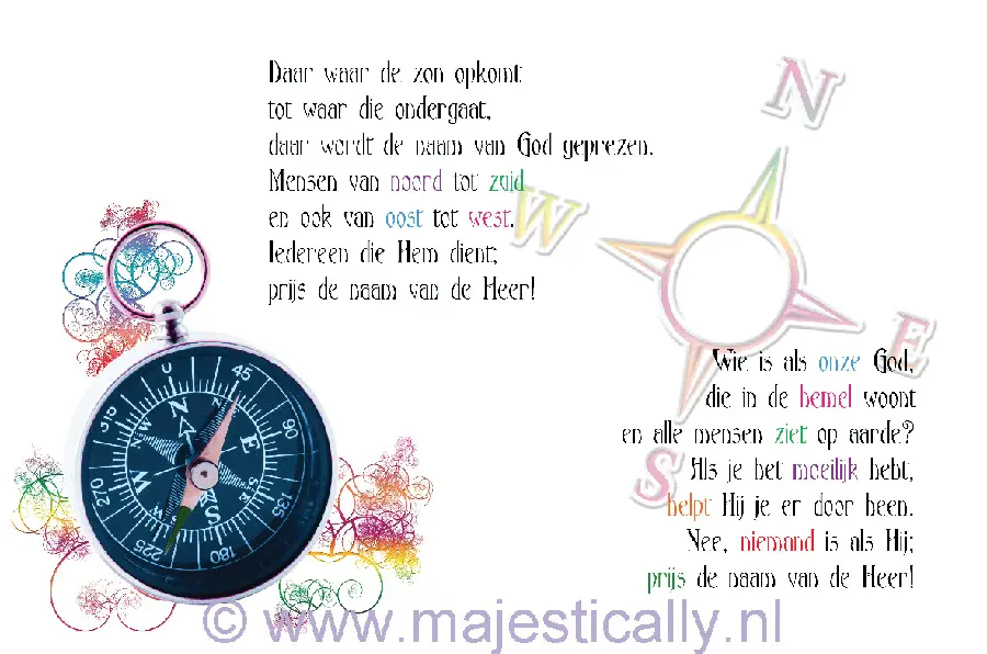 Kinderkaart daar waar de zon opgaat