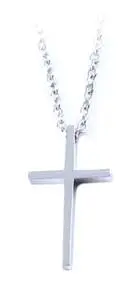 Necklace Cross silver stainless steel