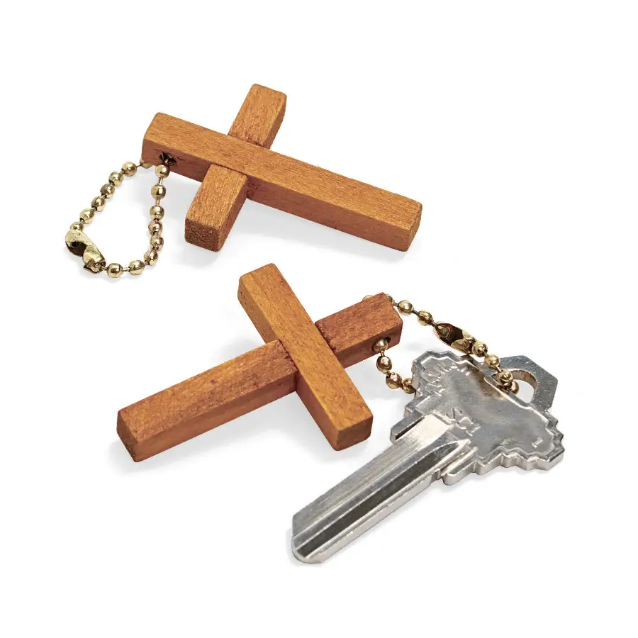 Keychain wooden cross