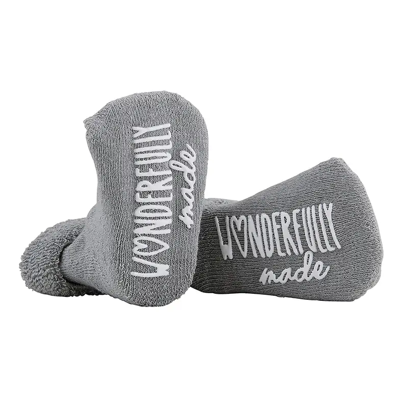 Baby socks wonderfully made grey