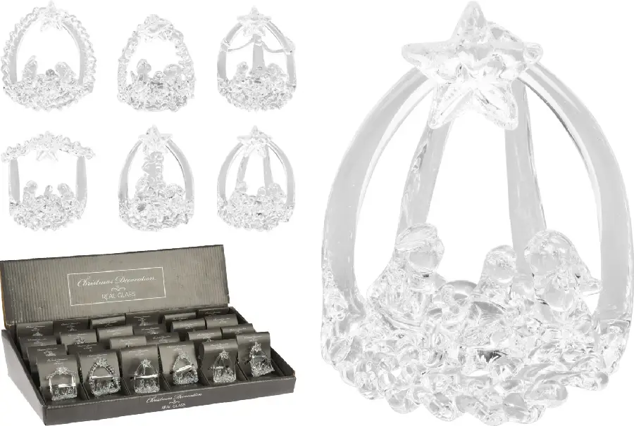 Glass Deco Nativity - 6 assorted designs