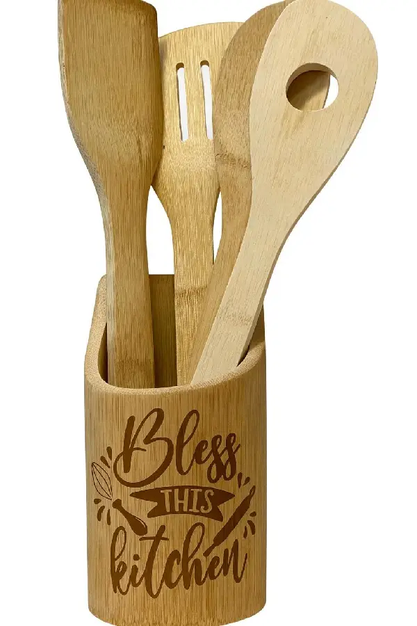 Utensil holder Bless this kitchen (incl
