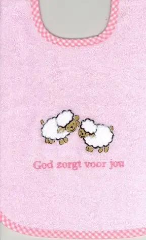 Slab roze schaapjes God zorgt voor jou